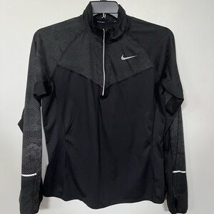 🔥Nike Dri-Fit Black Reflective Element Dot Running Pullover 588552-010 LARGE